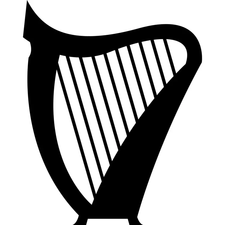 Harp Silhouette Musical Instrument