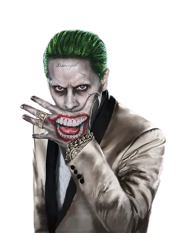 Joker with Hand Covering Mouth