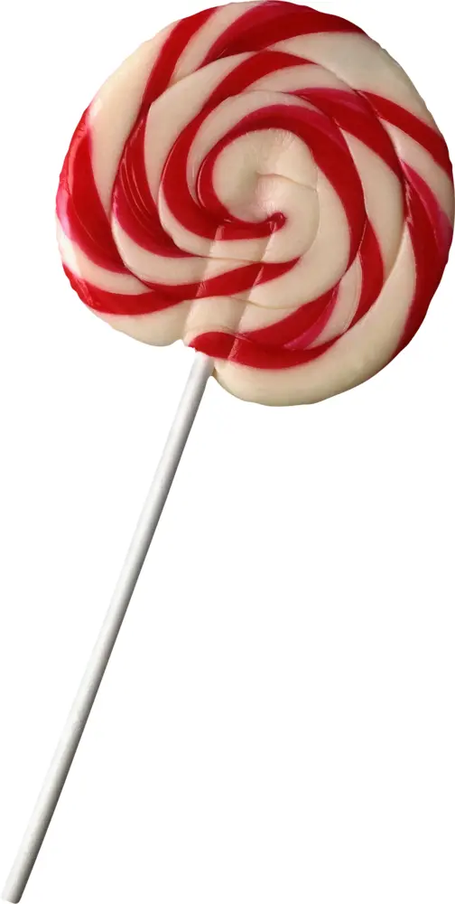 Red and White Swirled Lollipop