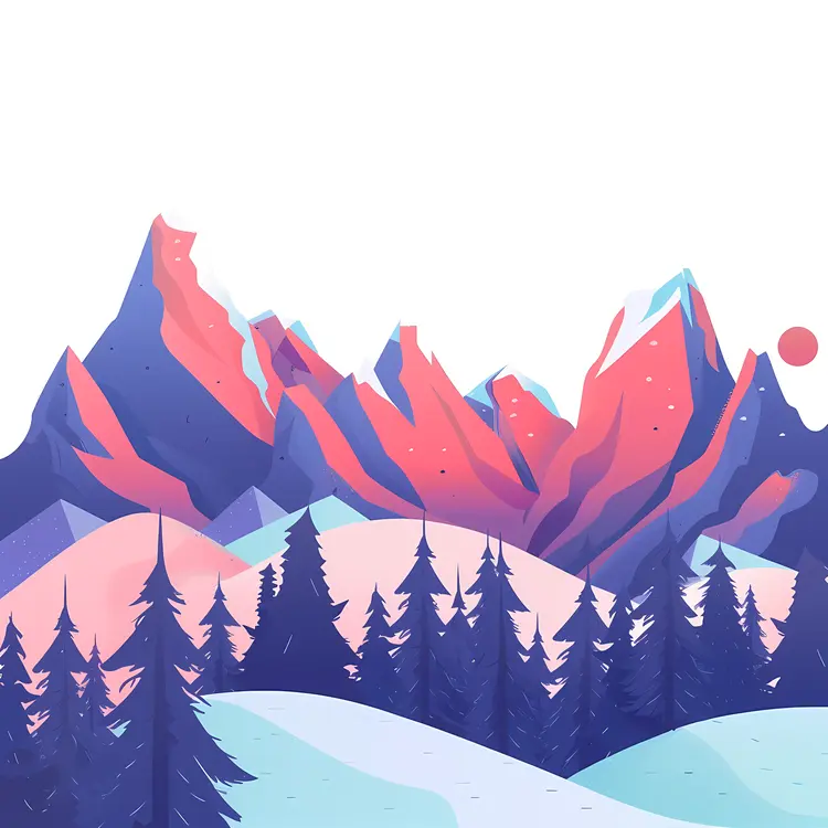 Vibrant Mountain Landscape with Trees
