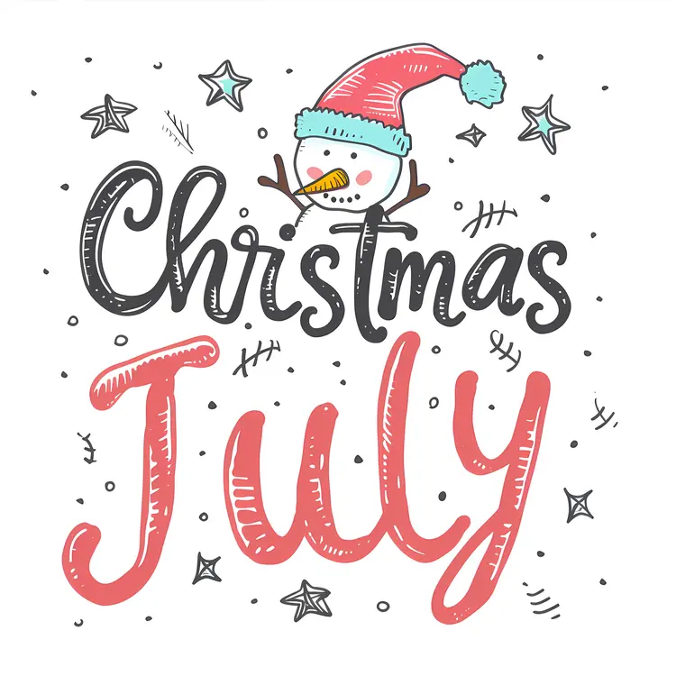 Christmas in July with Snowman