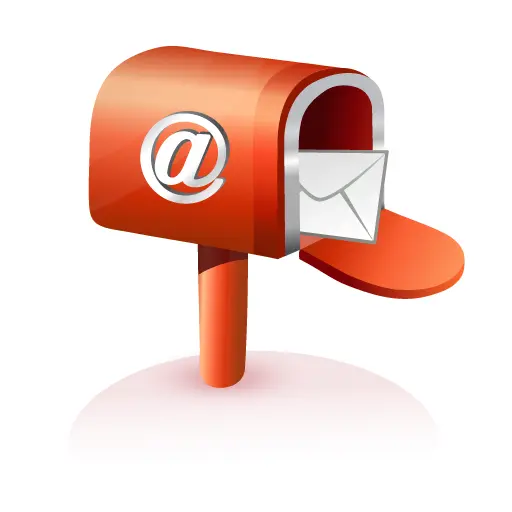 Red Mailbox with Email Symbol