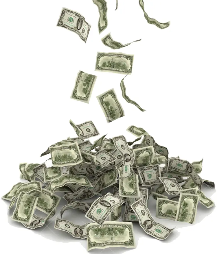 Falling Dollar Bills