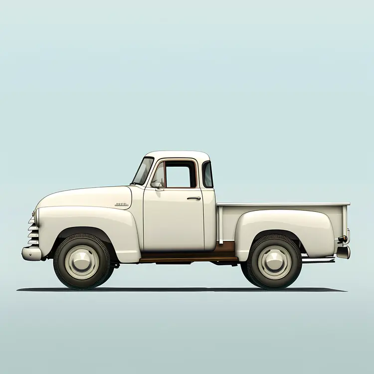 White Vintage Truck for Classic Adventures