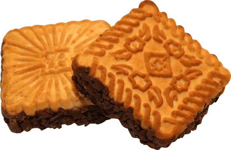 Square Biscuits with Chocolate Filling