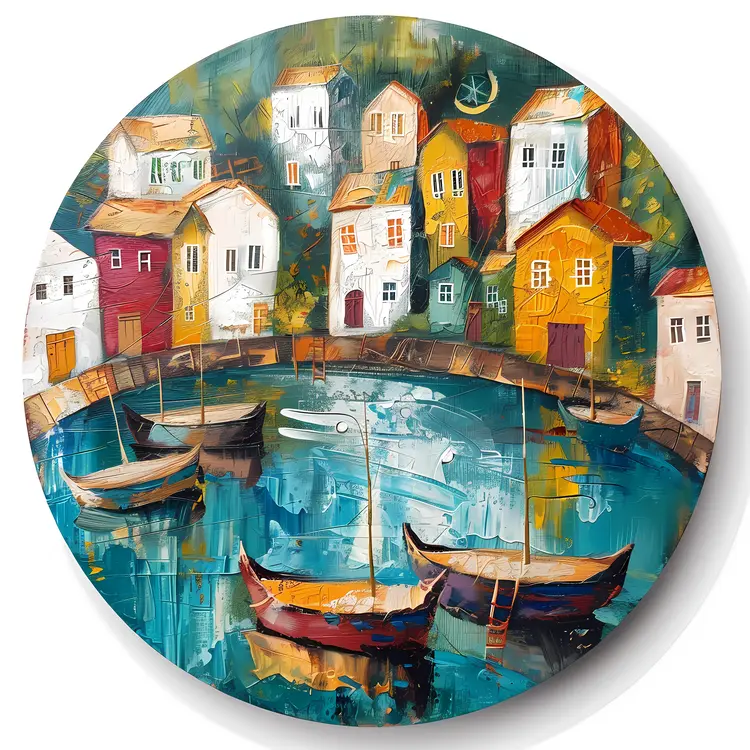 Colorful Houses by the Harbor