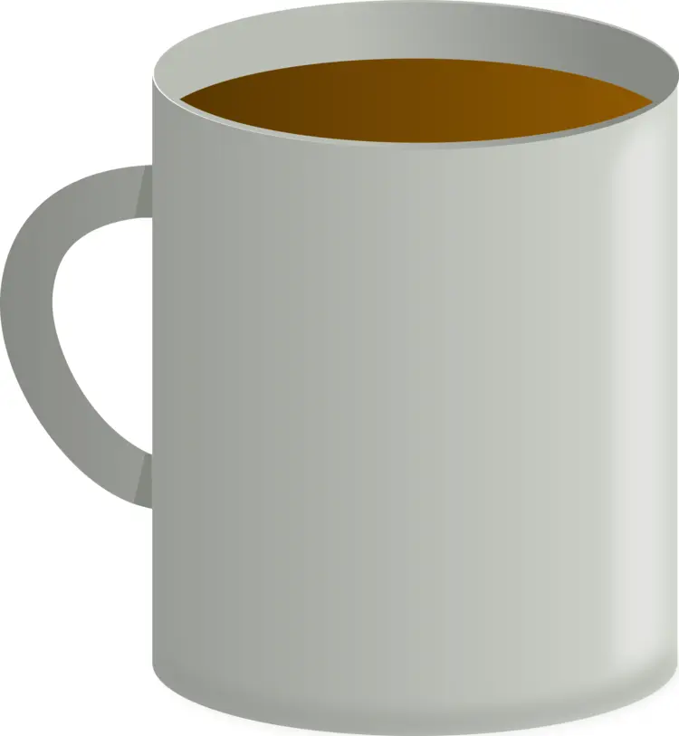 Gray Mug with Coffee