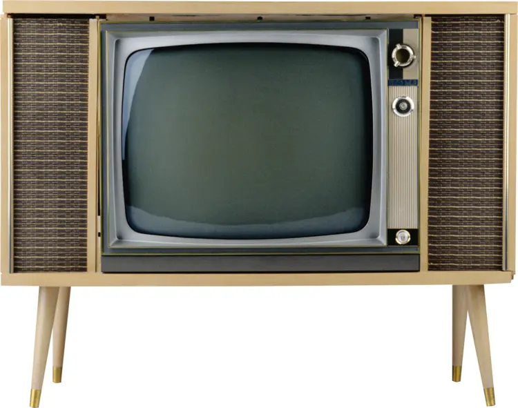 Retro Wooden Console TV