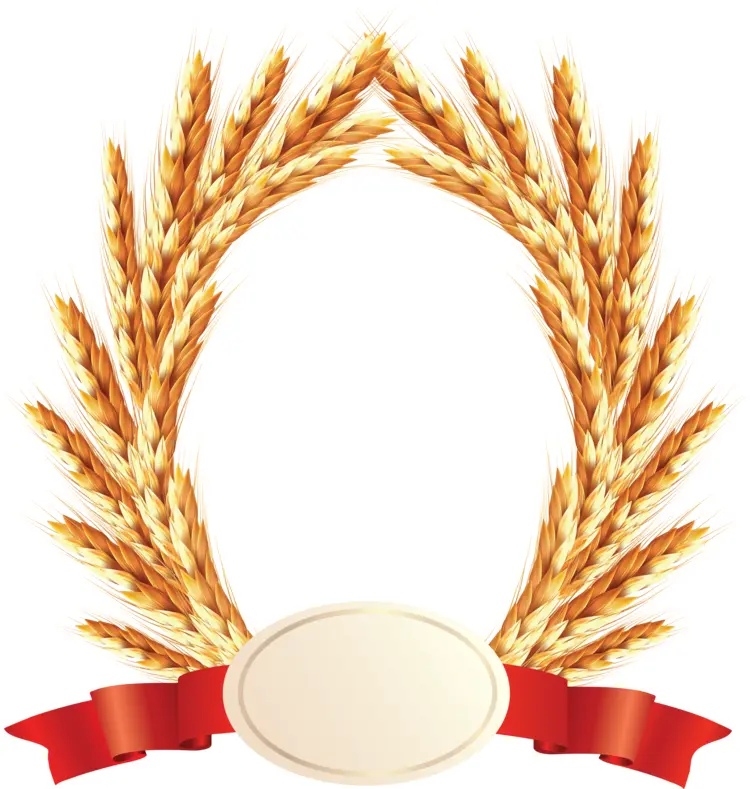 Wheat Wreath with Red Ribbon