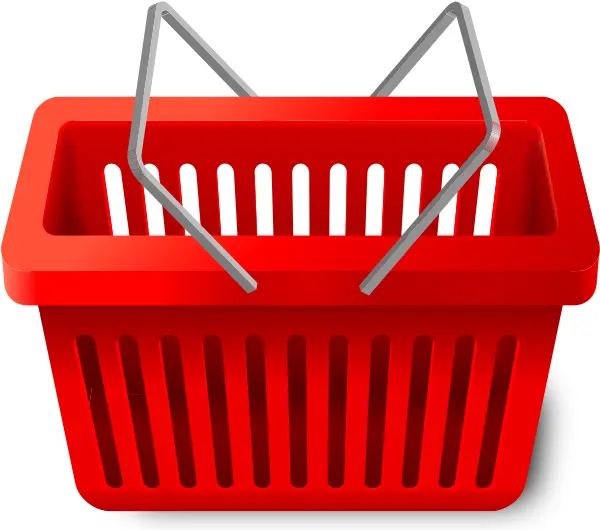 Red Shopping Basket Icon