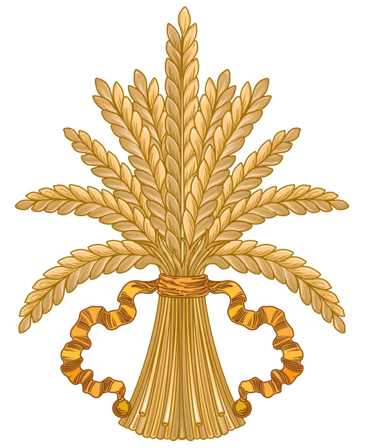 Golden Wheat Sheaf Illustration