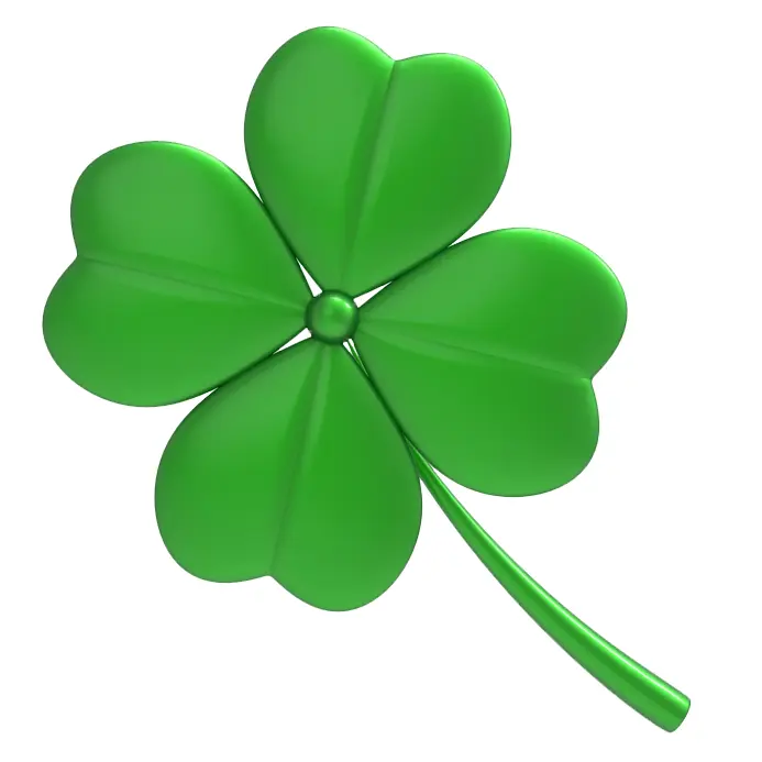 Lucky Green Four-Leaf Clover