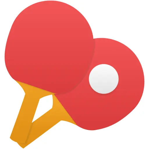 Red Table Tennis Paddles and Ball