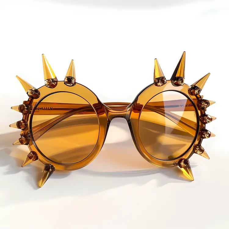 Spiked Sunglasses in Amber