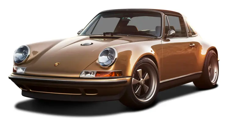 Gold Vintage Porsche Car