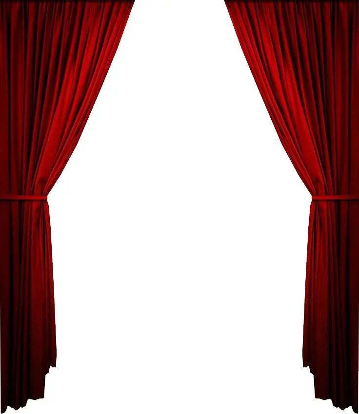 Red Theater Curtain for Stage Performance