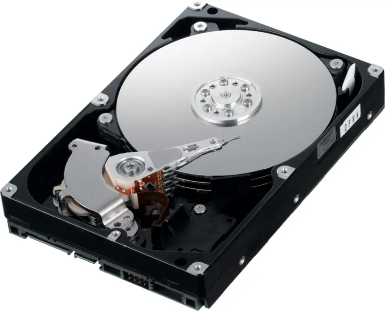 Open Hard Drive Showing Disk Platter