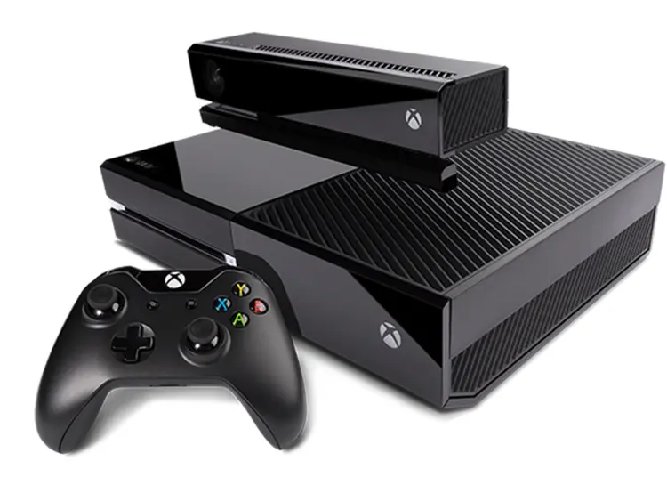 Black Gaming Console with Controller