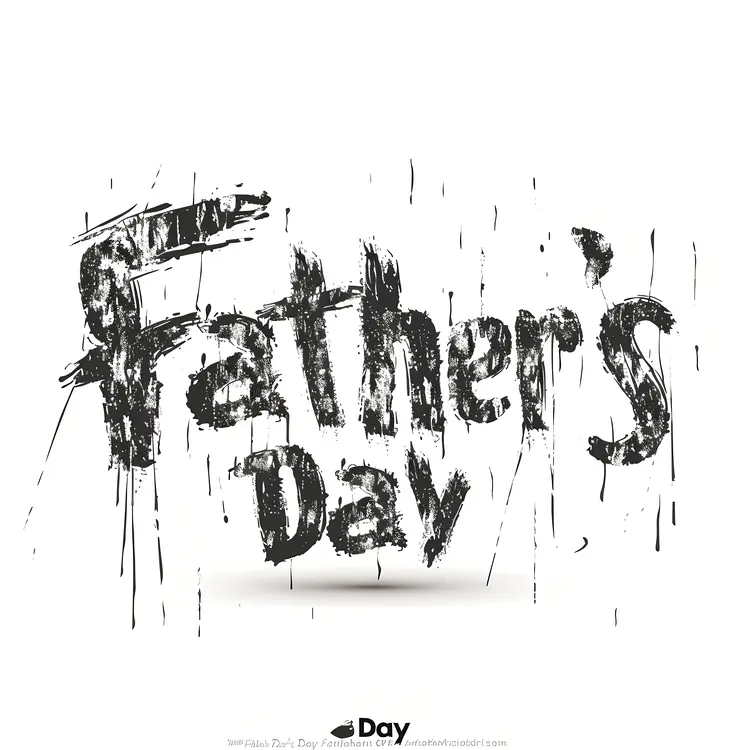 Father's Day Grunge Text
