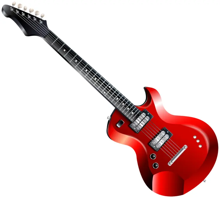 Red Electric Guitar for Rock Music