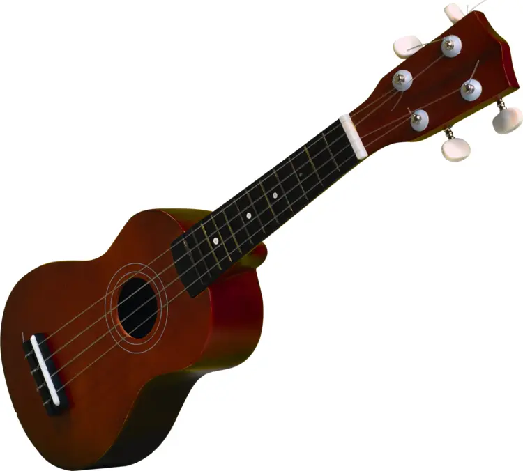 Brown Ukulele with Four Strings