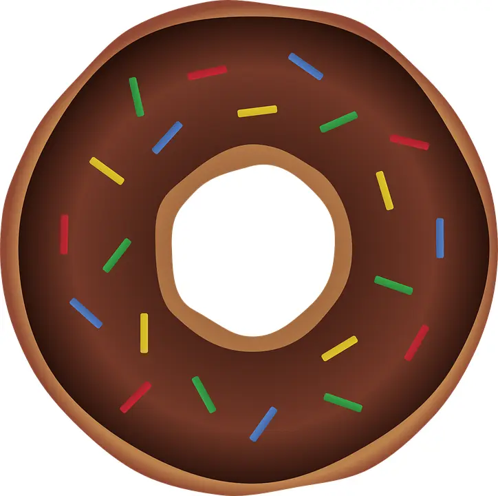 Chocolate Donut with Colorful Sprinkles
