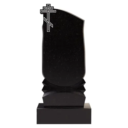 Black Tombstone with Cross