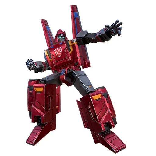 Red Mechanical Transformer Robot
