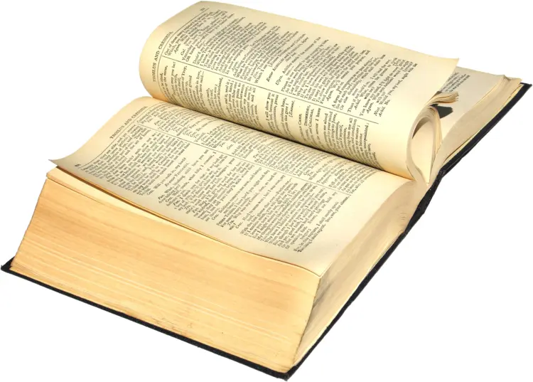 Open Book with Text