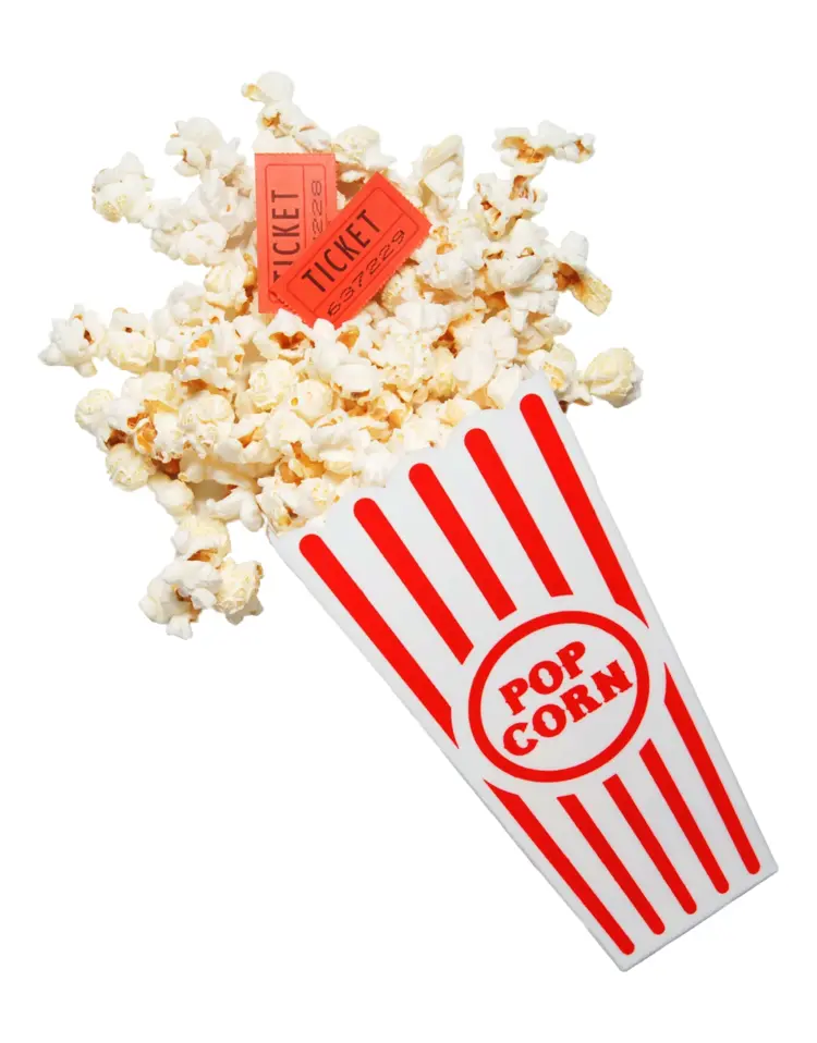 Popcorn in a Box with Tickets
