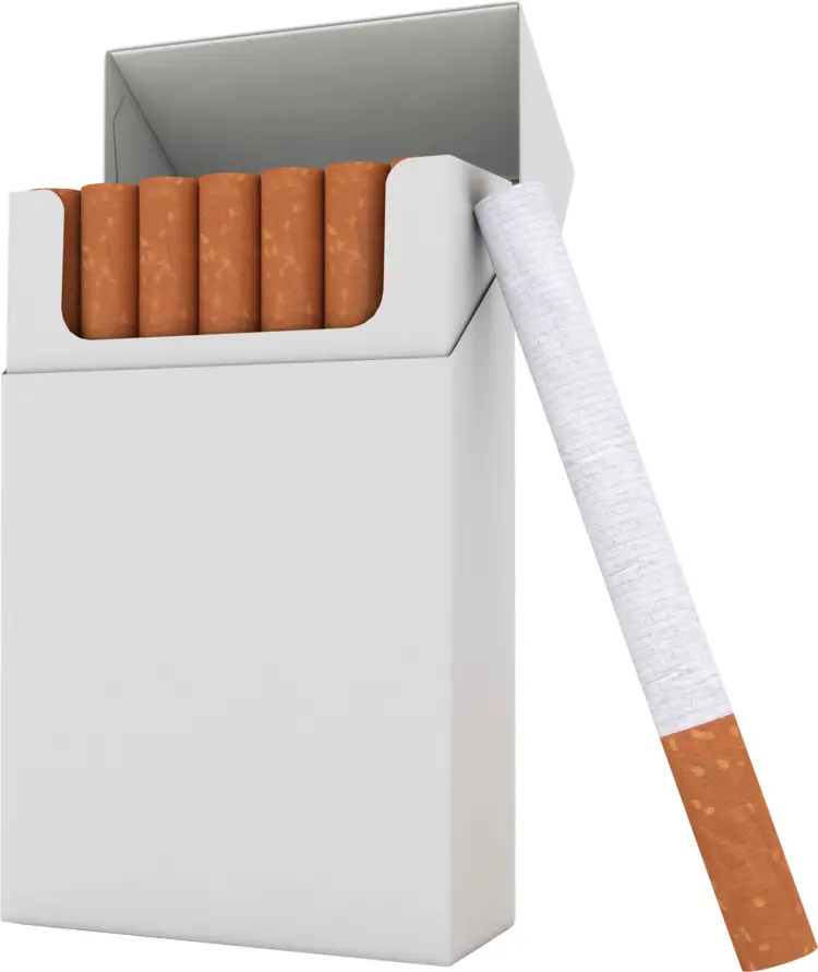 Cigarette Pack with One Cigarette Out