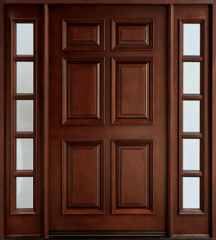 Elegant Wooden Door with Panel Design
