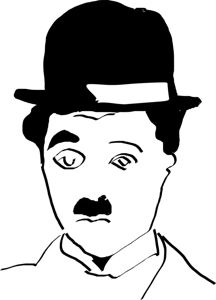 Sad Man with Bowler Hat and Mustache