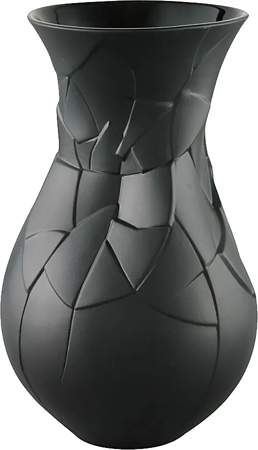 Black Textured Ceramic Vase