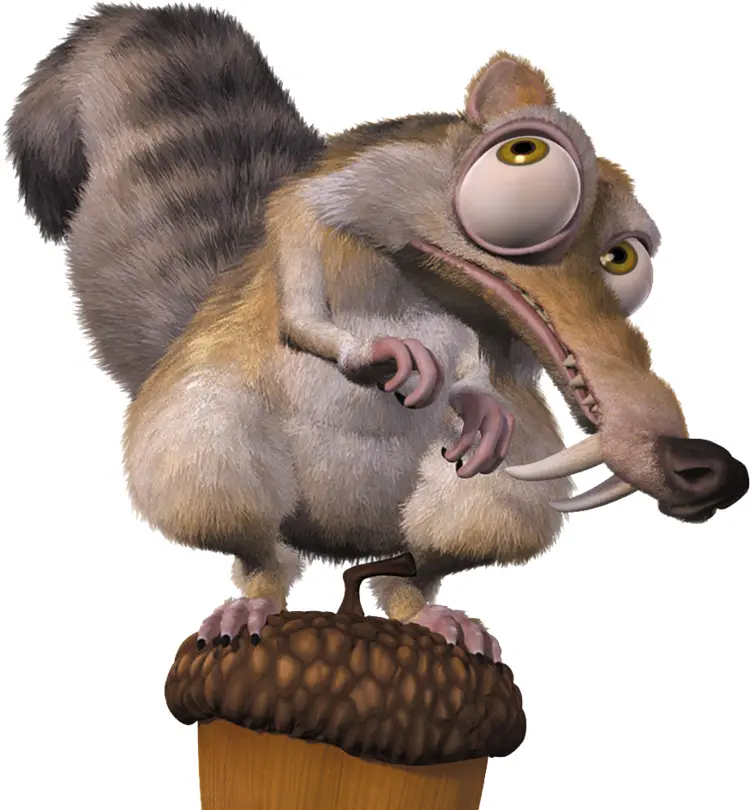 Funny Squirrel with Acorn