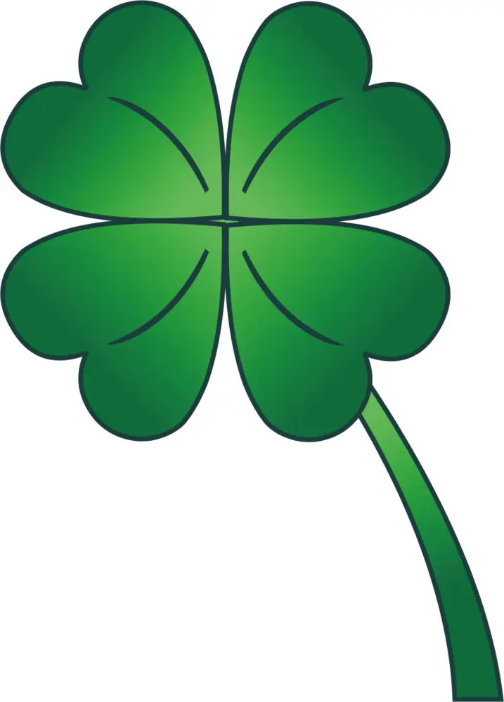 Lucky Green Four-Leaf Clover