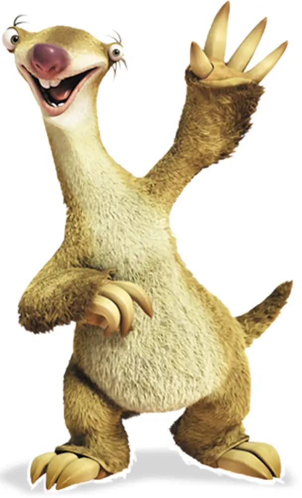 Funny Animated Sloth Character