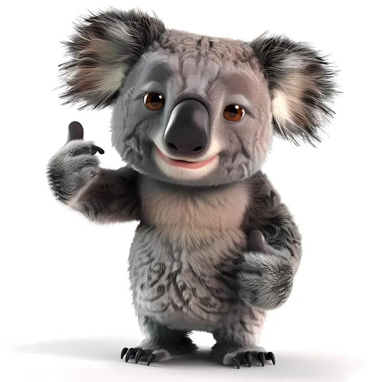 Cute Koala Giving Thumbs Up