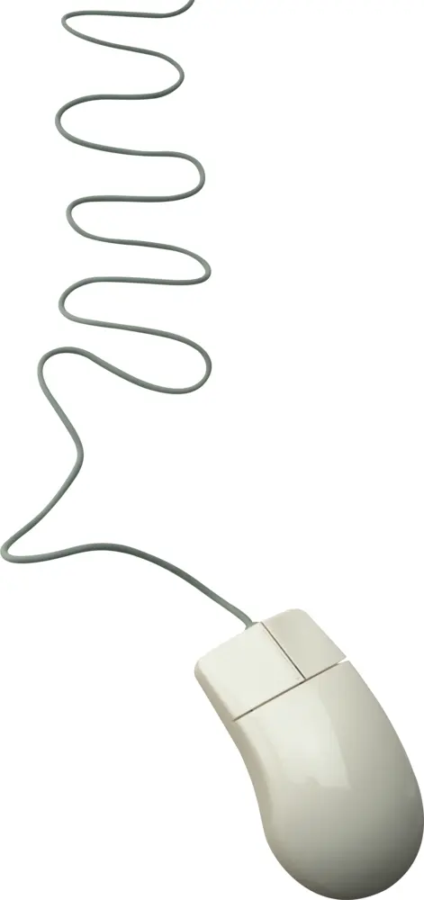 Classic White Wired Mouse for Computer Use