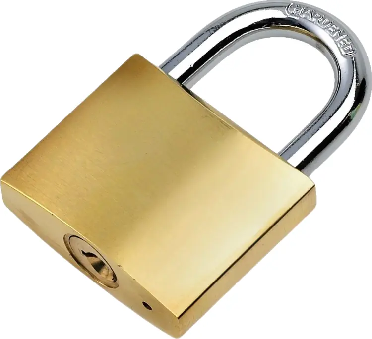 Gold Padlock for Secure Locking