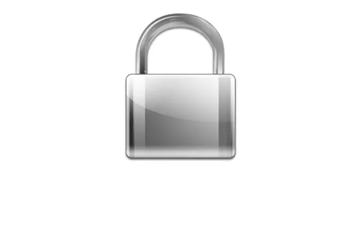 Silver Padlock for Security