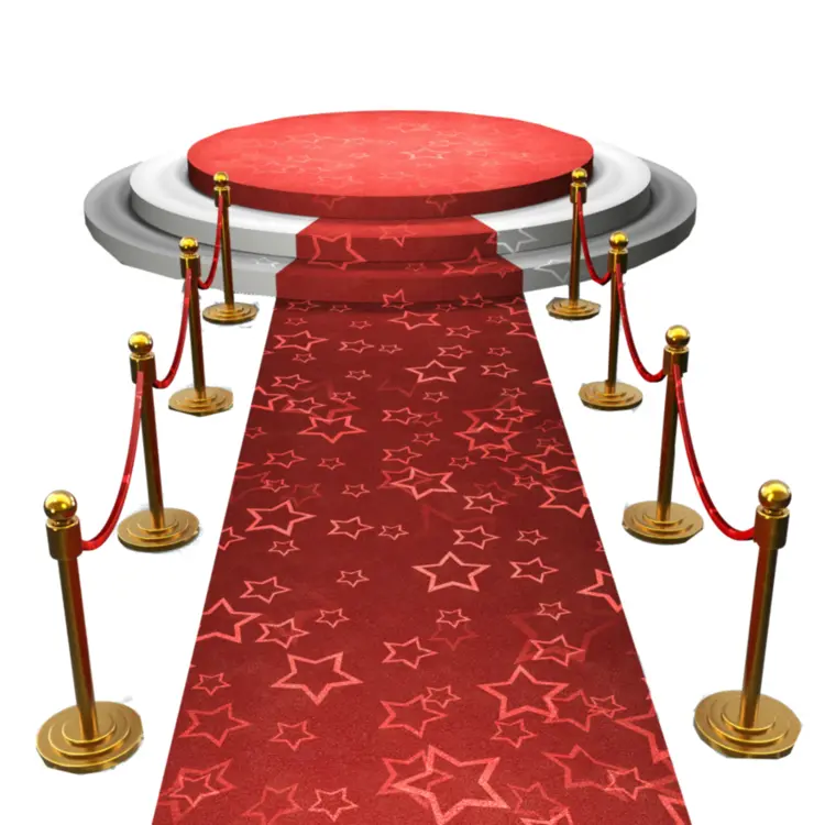Red Carpet with Stage and Ropes