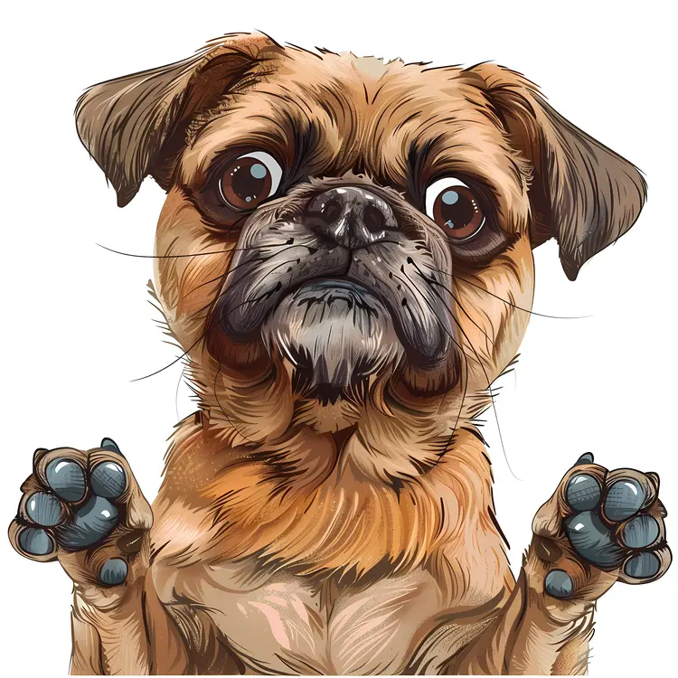 Cute Pug Dog Illustration