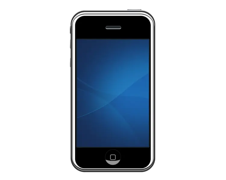 Old iPhone with Blue Screen