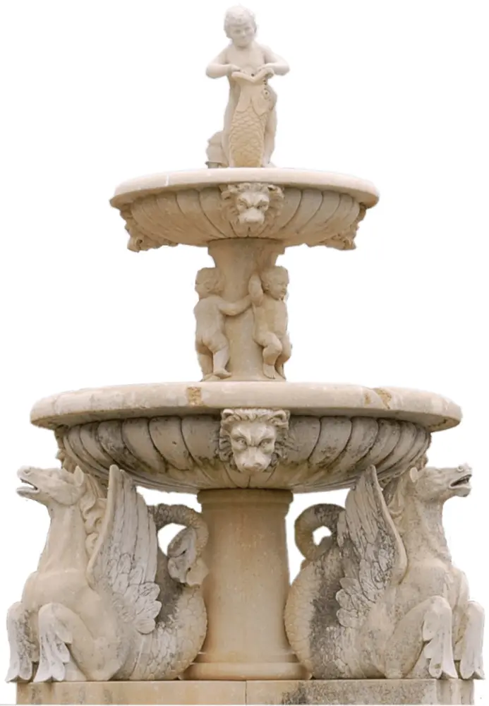 Ornate Fountain with Sculptures