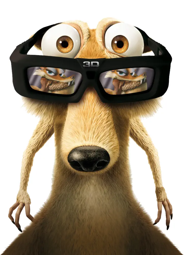 Funny Squirrel with 3D Glasses