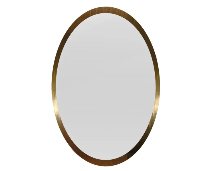 Elegant Oval Mirror with Gold Frame