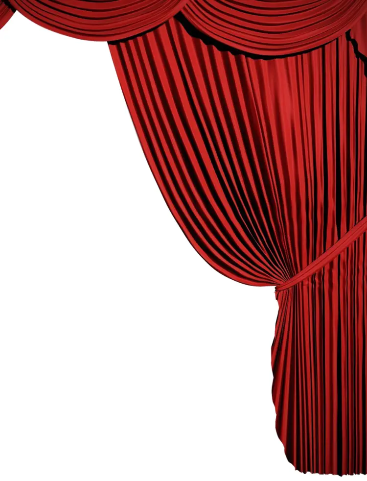 Elegant Red Theater Curtain
