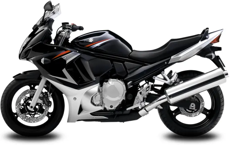 Black Suzuki Motorcycle Side View