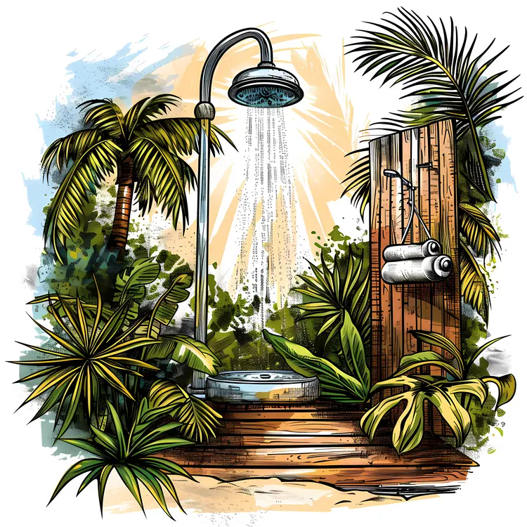 Tropical Outdoor Shower